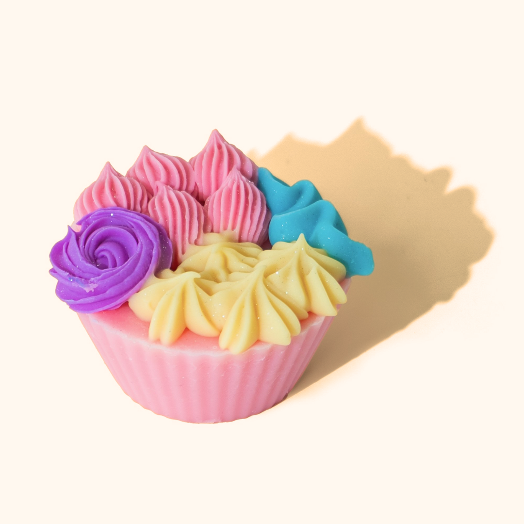 Pastel Floral Cupcake Soap