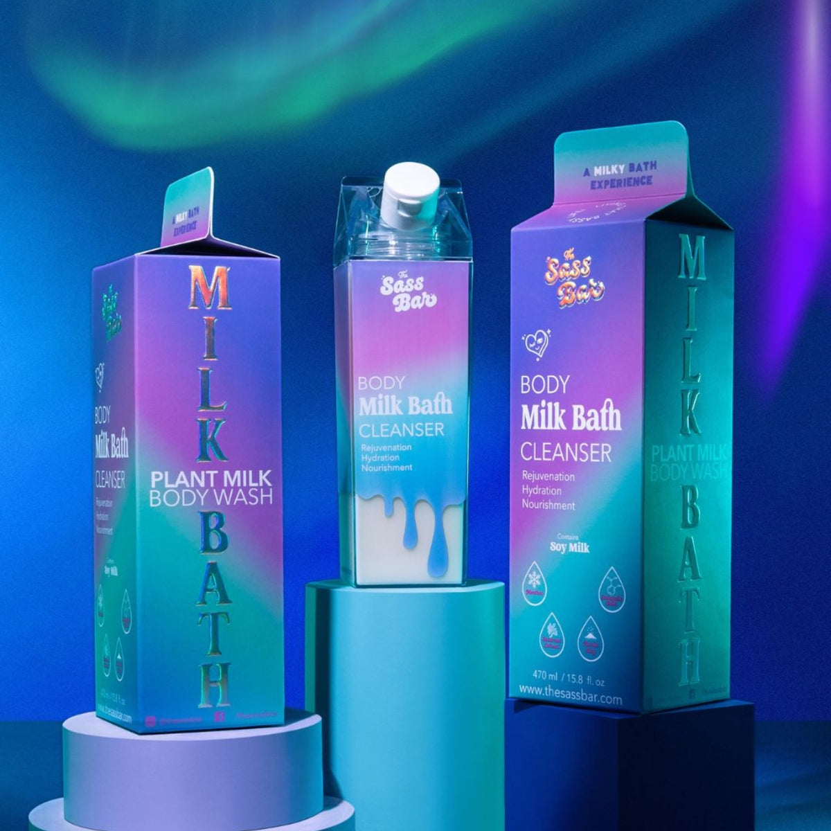 The Sass Bar Aurora Cooling Bodywash Cleanser with 2 Salicyclic Acid + Kaolin Clay For Oily Skin