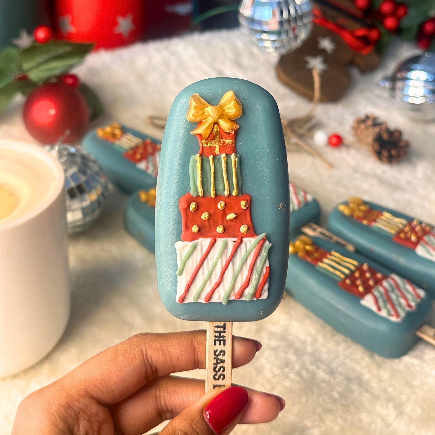 Christmas Stacked Gifts Popsicle