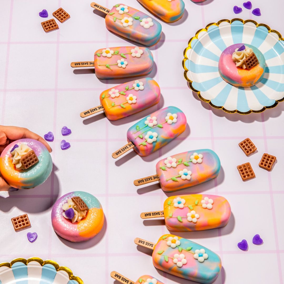 Whipped Cream Sunset Donut Soap