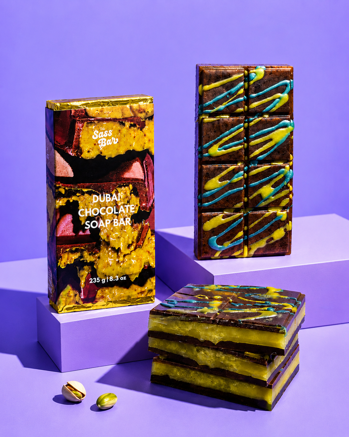 Viral Dubai Chocolate Bar Soap