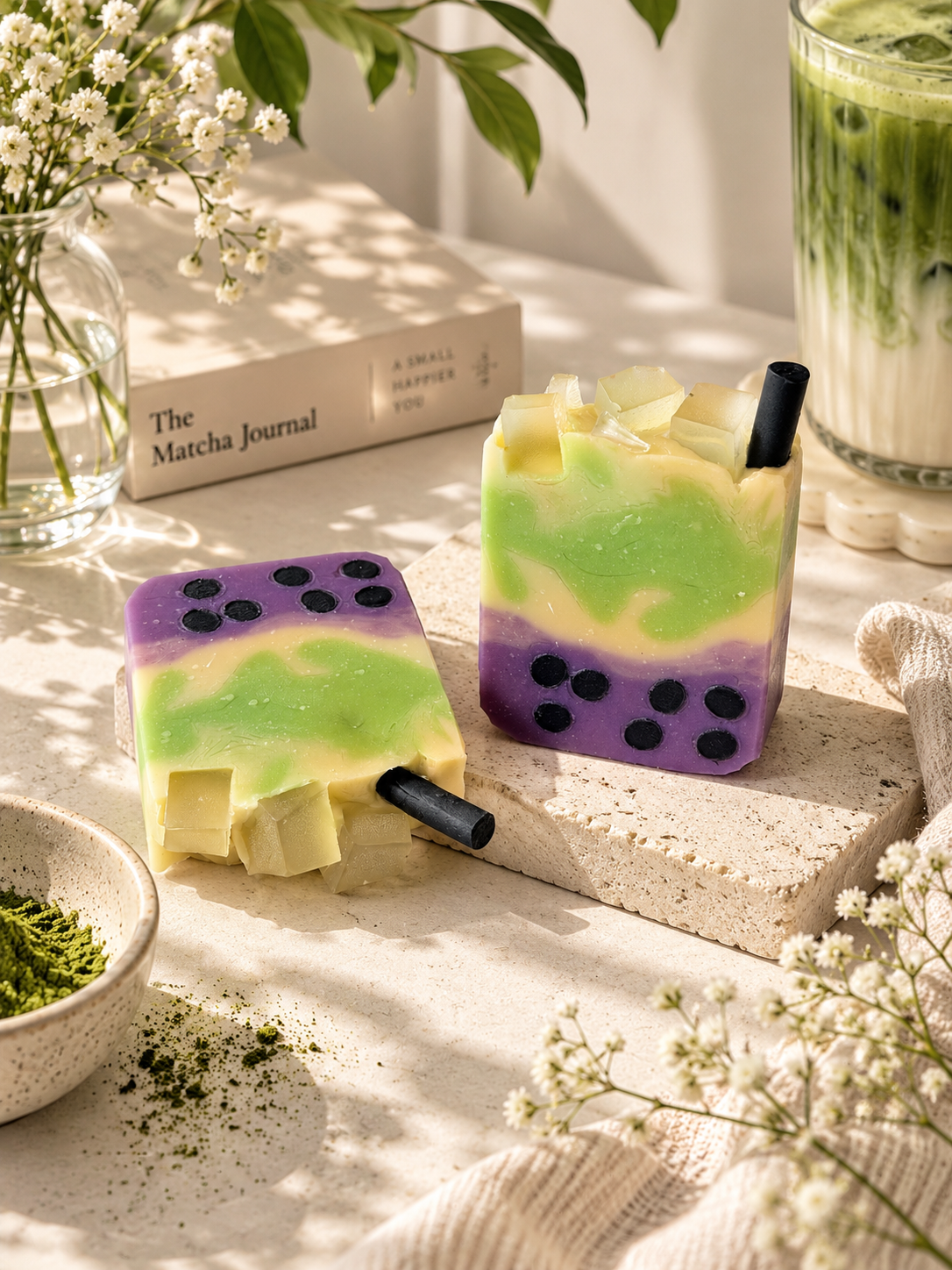 Matcha Ube Milk Tea Boba Soap