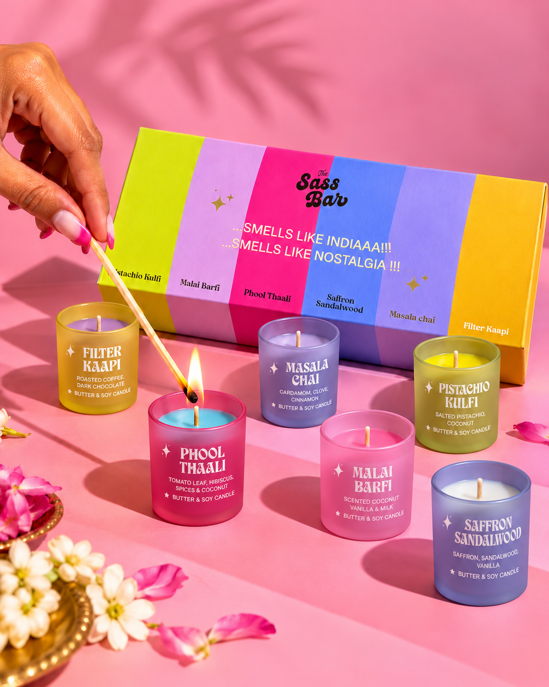 Smells Like India Candle Box (Set of 3)
