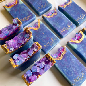 
            
                Load image into Gallery viewer, Amethyst Geode Loaf Soap - THE SASS BAR
            
        