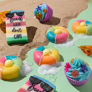 
            
                Load image into Gallery viewer, Beach Ball Donut Soap - THE SASS BAR
            
        