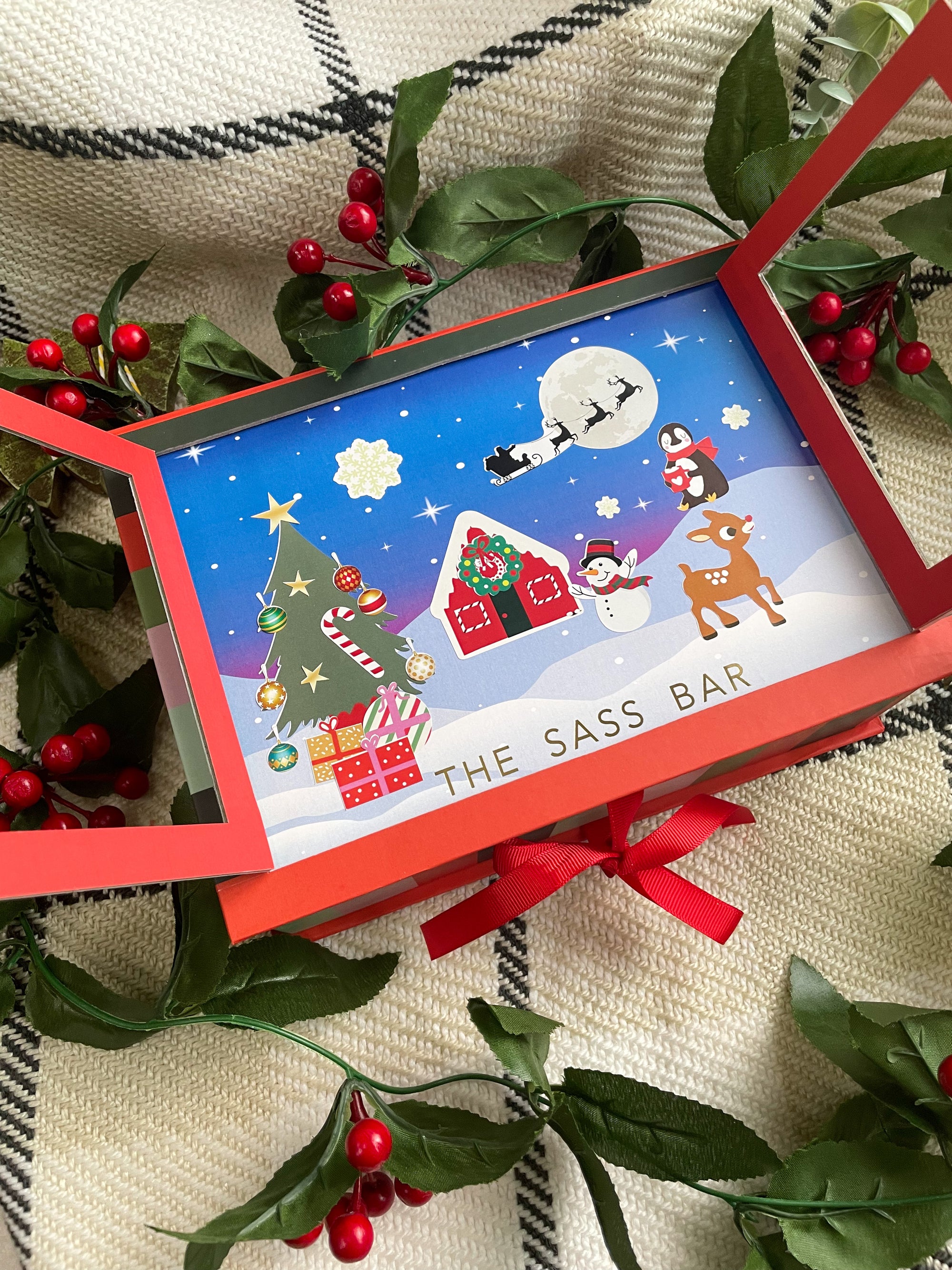 DIY Christmas Cover Gift Box (4 items & sticker included)