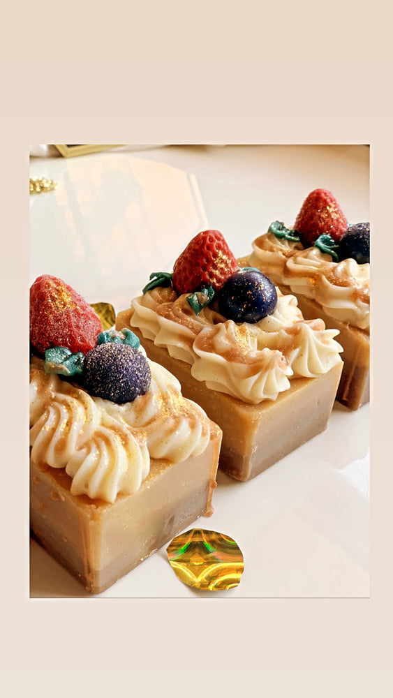 
            
                Load image into Gallery viewer, Tres Leche (made of 3 Vegan Milk) Loaf Soap - THE SASS BAR
            
        